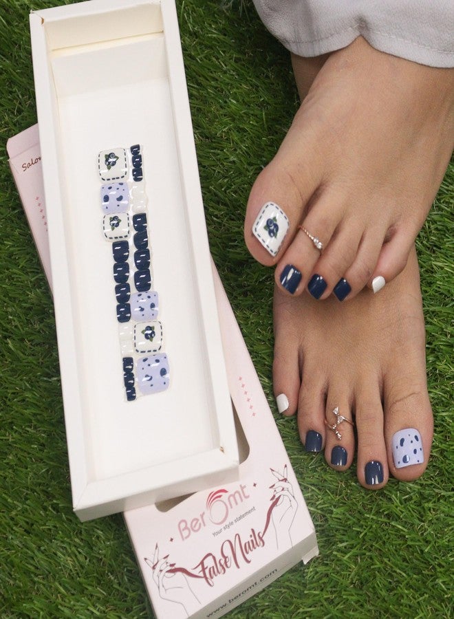 Beromt Press on Nails Salon Ready Beautiful Color Acrylic False Nails Toe Tip For Women Professionals - BFN244TN - Image 3