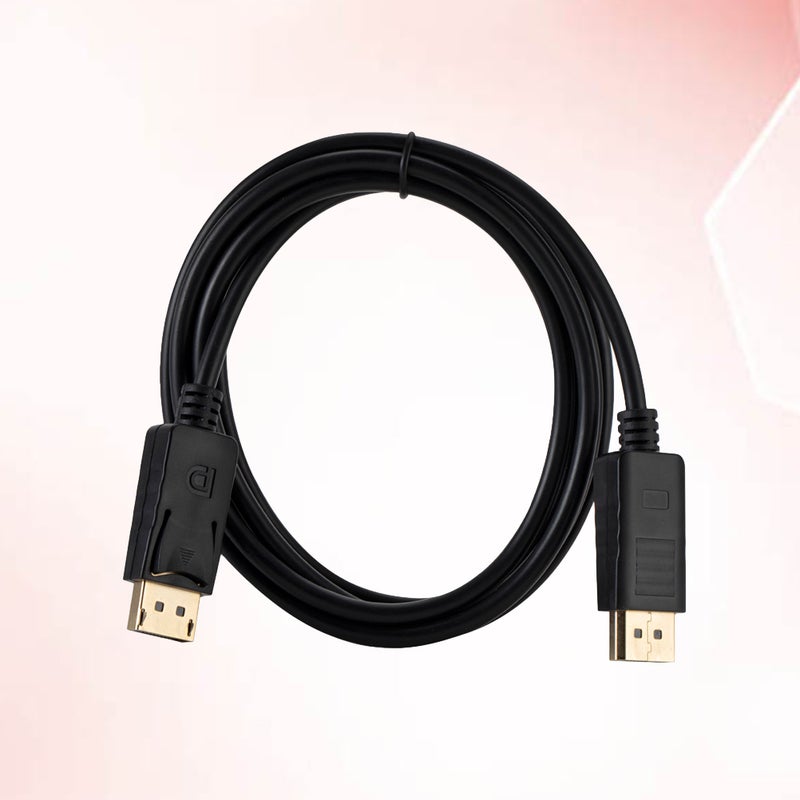 كابل DisplayPort فائق السرعة DP إلى DP، طوله 1.8 متر، مطلي بالنيكل، مناسب لأجهزة الكمبيوتر المكتبية والمحمولة (أسود) - Image 4