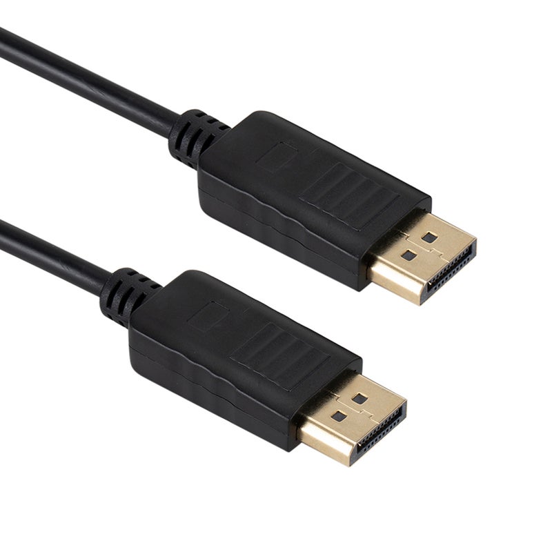 كابل DisplayPort فائق السرعة DP إلى DP، طوله 1.8 متر، مطلي بالنيكل، مناسب لأجهزة الكمبيوتر المكتبية والمحمولة (أسود) - Image 5