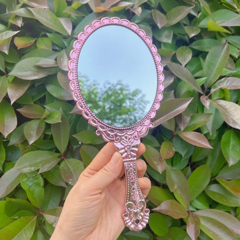 Yiwu Style Beauty Makeup Hand-Held Makeup Mirror Retro Portable Lace Mirror Hand-Held Mirror - Image 5