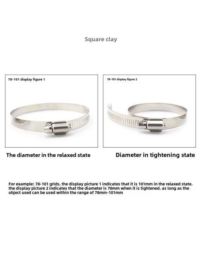 304 Stainless Steel Clamp Pipe Clamp Strong American Hose Hoop Hoop Pipe Clamp Pipe Bracket Bridge Buckle Factory-Specification Model:Handle 21--44mm [ 1.0inch Water Pipe] - 2 Pieces (screwdriver Not Included)  - Image 5