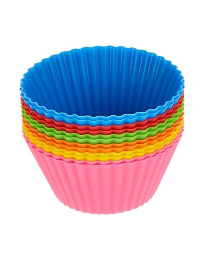 Muffin cake mold set of 12 baking cup silicone cake mold  - Image 3