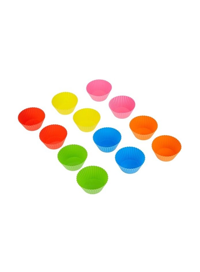 Muffin cake mold set of 12 baking cup silicone cake mold  - Image 5