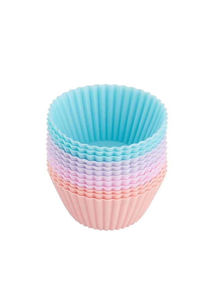 Muffin cake mold set of 12 baking cup silicone cake mold  - Image 2