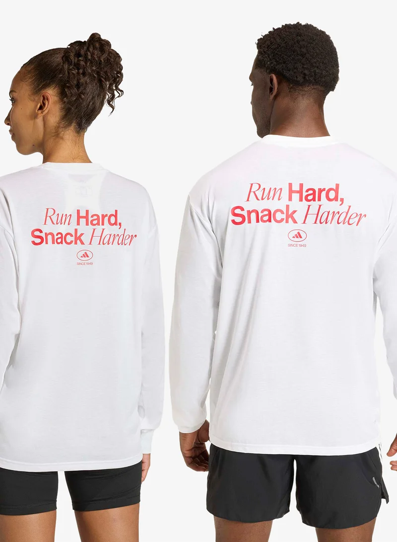 اديداس Run Hard Graphic Sweatshirt