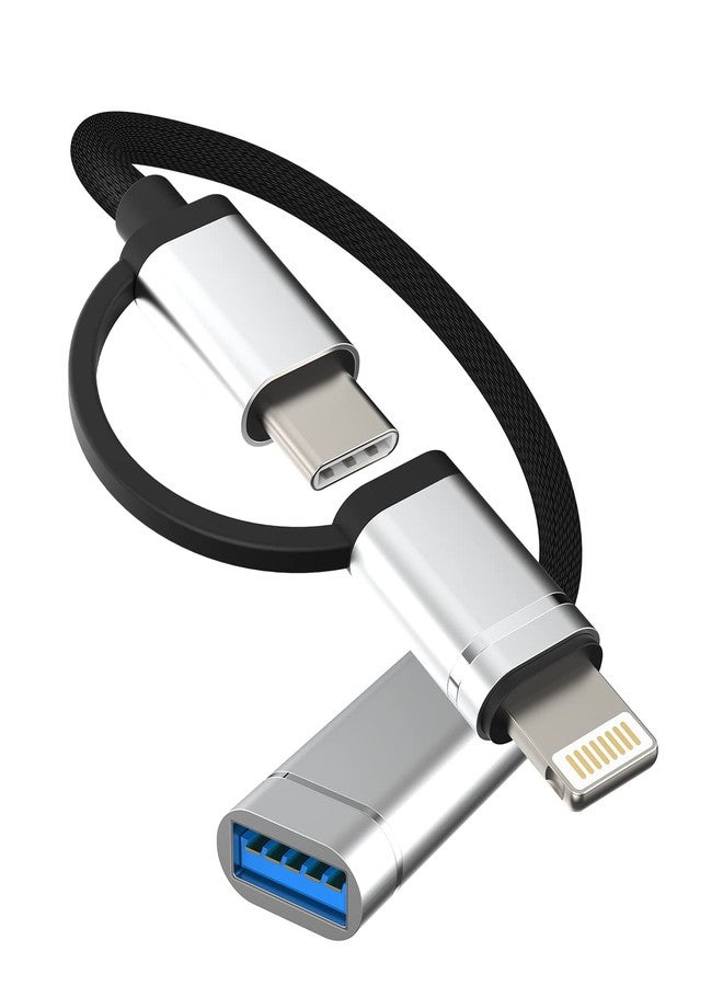Zoyuzan USB to Lightning Adapter OTG Cable USB-A Female Type C Male 3.0 Converter Thunderbolt Port Cord Apple IPhone15 Pro Max ipad 10?Air4/5?Mini6?Pro 12.9 MacBook compatible - Image 1