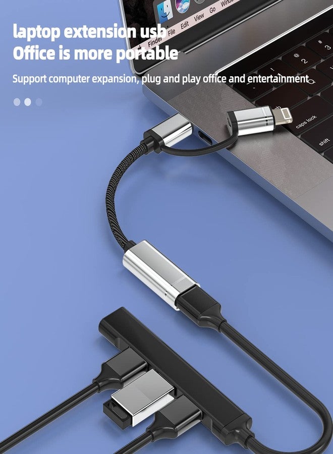 Zoyuzan USB to Lightning Adapter OTG Cable USB-A Female Type C Male 3.0 Converter Thunderbolt Port Cord Apple IPhone15 Pro Max ipad 10?Air4/5?Mini6?Pro 12.9 MacBook compatible - Image 5