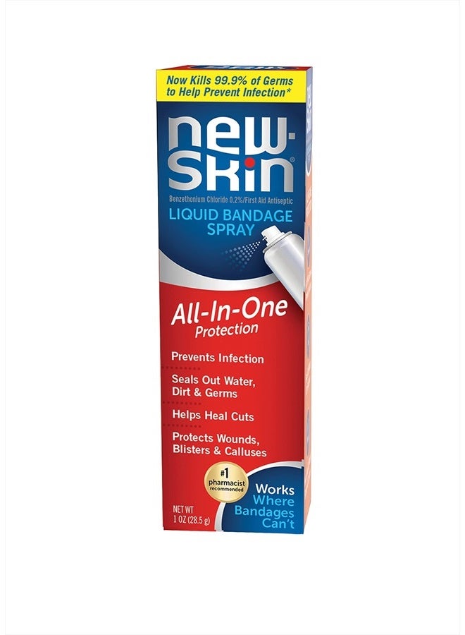 NEW-SKIN رذاذ الضمادات السائل للجروح والخدوش الطفيفة، 1 أونصة - Image 1
