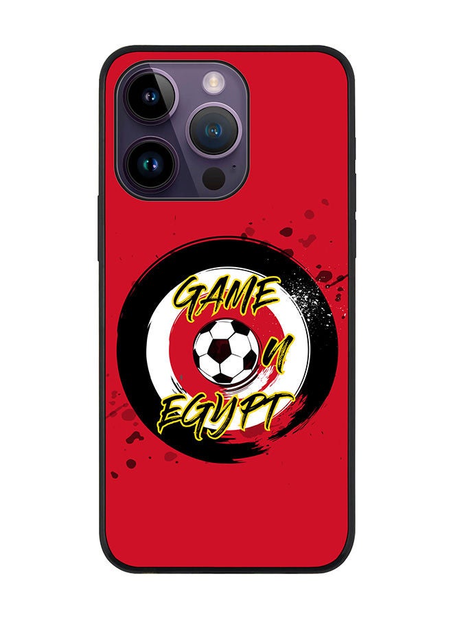 Stylizedd Rugged Black edge case for Apple iPhone 14 Pro Slim fit Soft Case Flexible Rubber Edges Anti Drop TPU Gel Thin Cover - Game on Egypt - Image 1