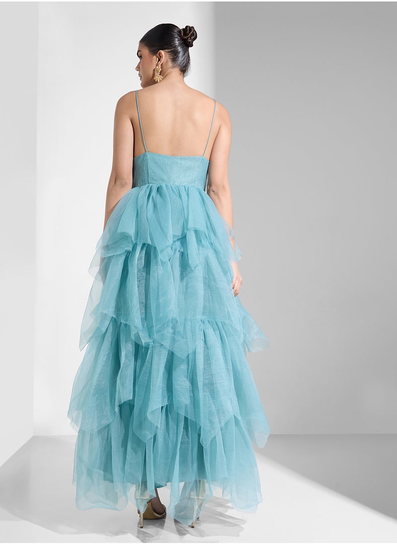 True Decadence Fur Strap Detail Dress  - Image 2