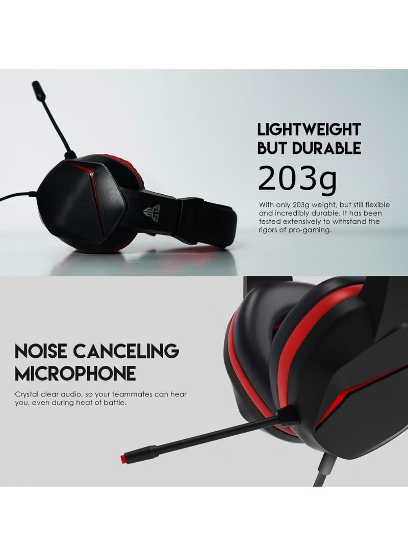 FANTECH Wired Gaming Headset Over-Ear Headphones with Noise Cancelling Microphone for PS4/PS5/Xbox/PC - Image 4