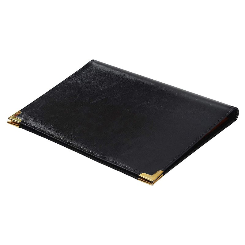 FUTURE X A5 Bill Folder for Restaurant and Hotel with Card and Receipt Holder, Business File Folder, Document Holder, Portfolio/Organizer/Planner (Black_Set of 1) - Image 3