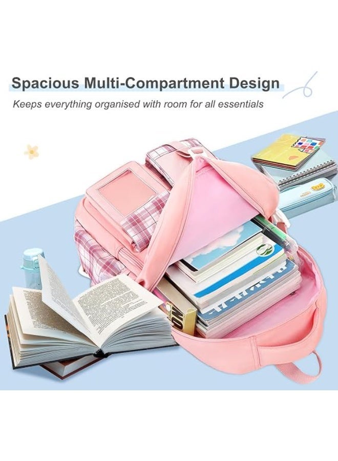 Girls' backpacks, book bag with cute pendant, school bag - Image 2