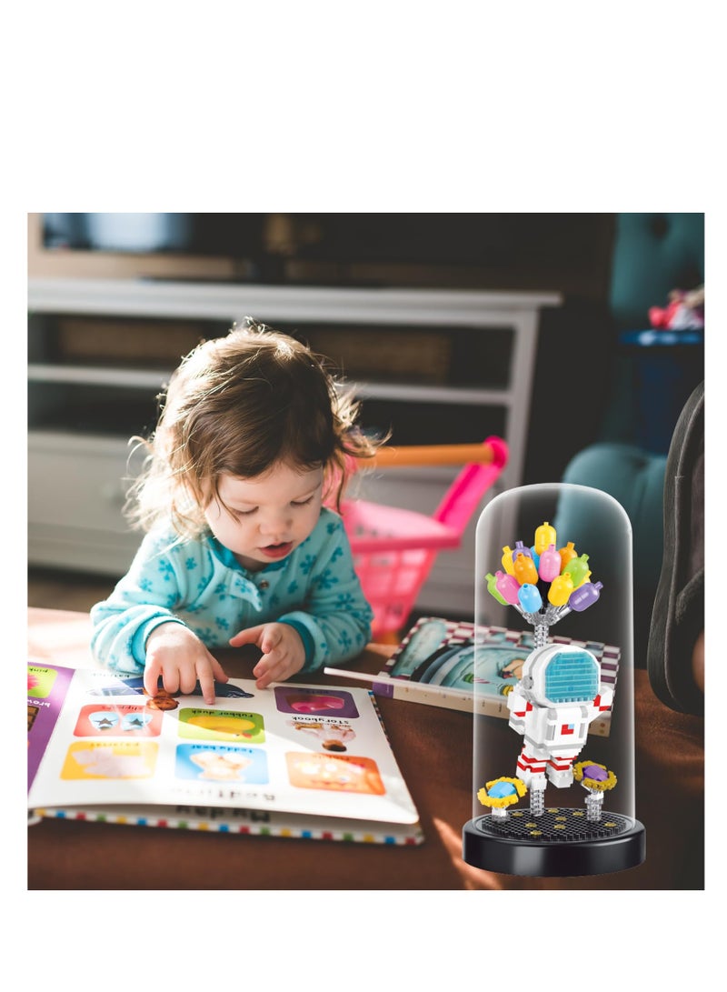 Zikra Balloon Astronaut Building Set with Dust Cover, 489 PCS Mini Micro Spaceman Blocks for Home Office Decor, Perfect Gift for Adults, Kids, Boys, and Girls, Made of Durable ABS Plastic. - Image 4