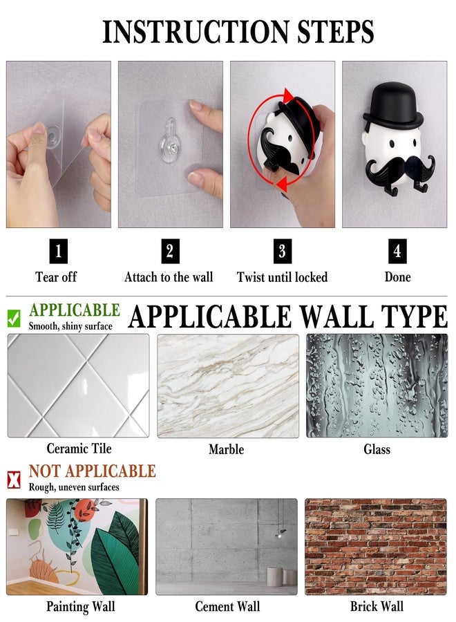 Linkidea Razor Holder Suction Cup, Creative Shower Razor Hooks Hanger for Bathroom, Compatible with Venus Platinum, Fusion 5 Proshield & Proglide, Labs with Exfoliating Bar (White) - Image 5