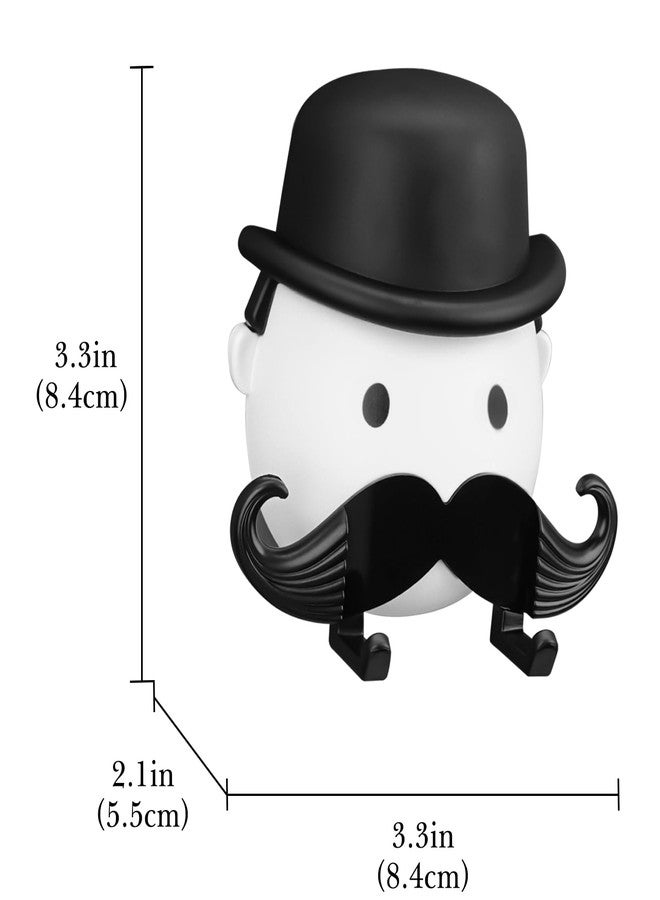 Linkidea Razor Holder Suction Cup, Creative Shower Razor Hooks Hanger for Bathroom, Compatible with Venus Platinum, Fusion 5 Proshield & Proglide, Labs with Exfoliating Bar (White) - Image 2