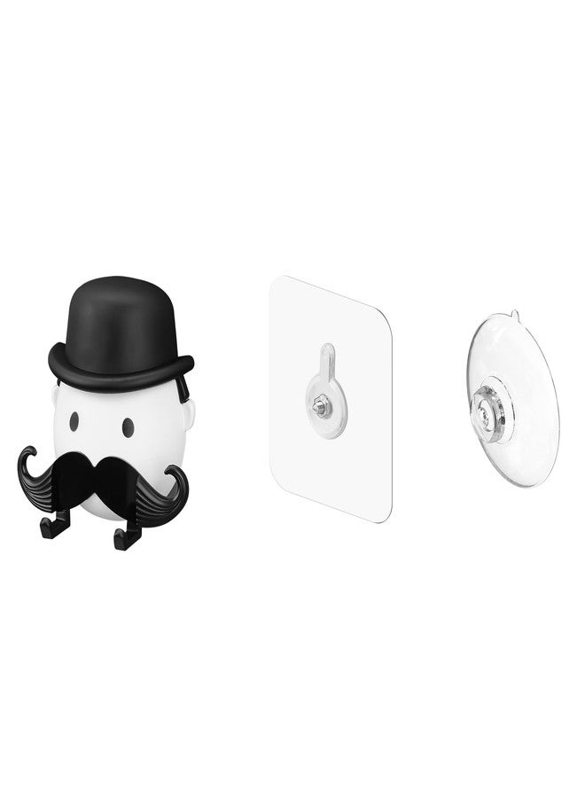 Linkidea Razor Holder Suction Cup, Creative Shower Razor Hooks Hanger for Bathroom, Compatible with Venus Platinum, Fusion 5 Proshield & Proglide, Labs with Exfoliating Bar (White) - Image 4