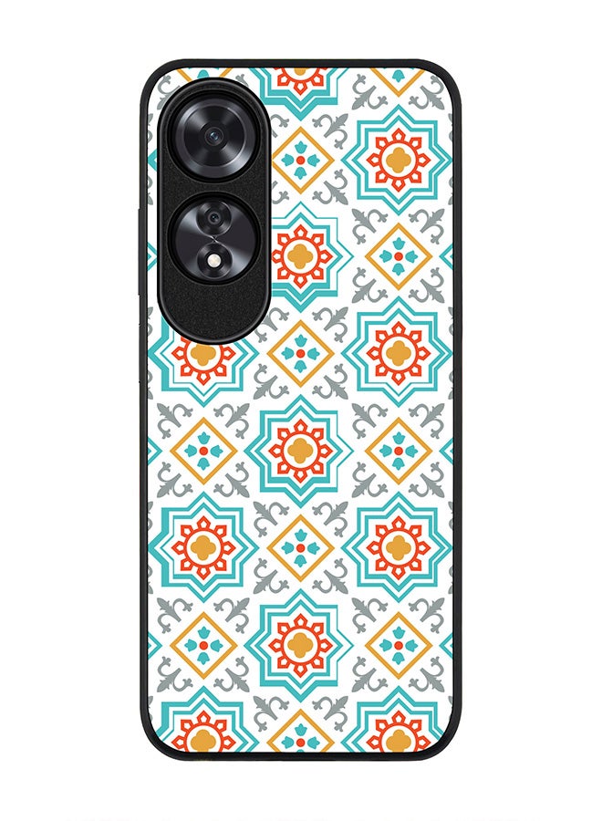 Stylizedd Rugged Black edge case for Oppo A60, Slim fit Soft Case Flexible Rubber Edges Anti Drop TPU Gel Thin Cover -  Moroccan Mosaic - Image 1
