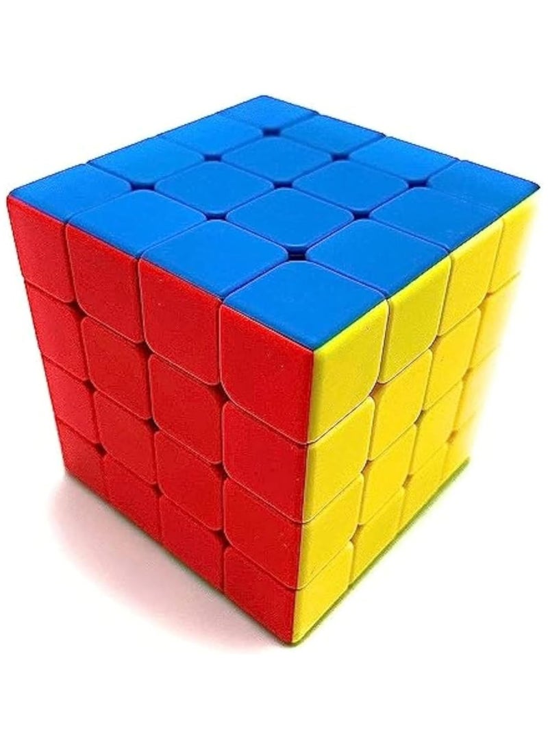 مكعب السرعة ٤×٤ - لغز مكعب سحري بدون ملصقات، دوران سلس وسريع مع قطع الزوايا ومضاد للفرقعة - لعبة ألغاز للأطفال والكبار، قطعة واحدة - Image 4