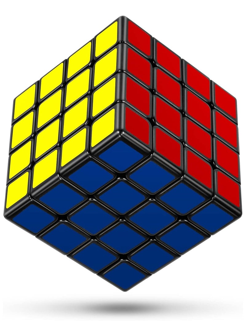 مكعب السرعة ٤×٤ - لغز مكعب سحري بدون ملصقات، دوران سلس وسريع مع قطع الزوايا ومضاد للفرقعة - لعبة ألغاز للأطفال والكبار، قطعة واحدة - Image 1