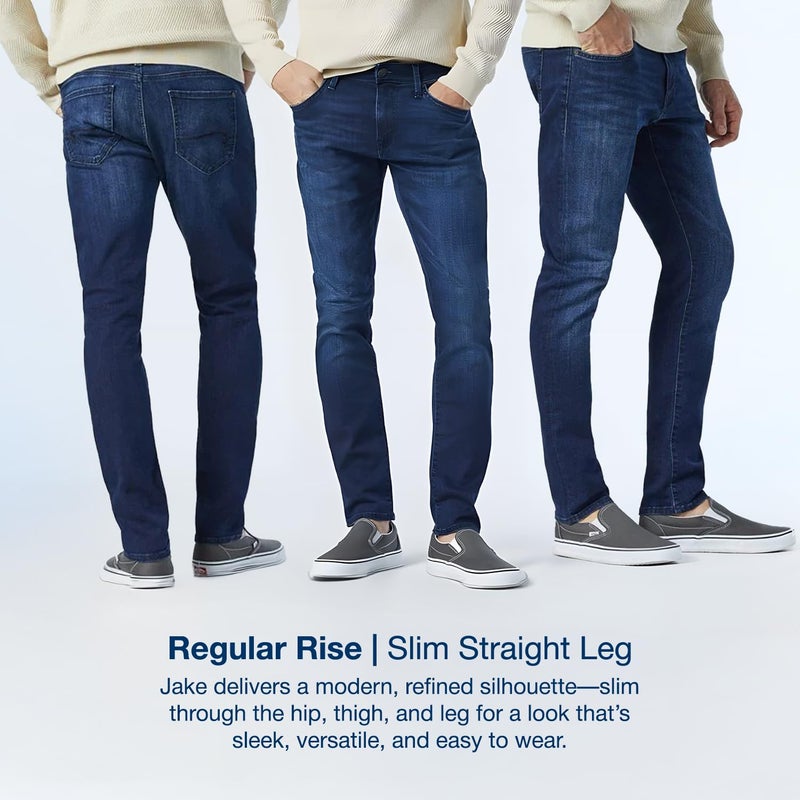 Mavi Jake Men's Regular Rise Slim Leg Jeans, Slim Fit Jeans for Men, Dark Tonal Nashville, Dark Blue Men's Jeans, 36 x 30 - Image 5