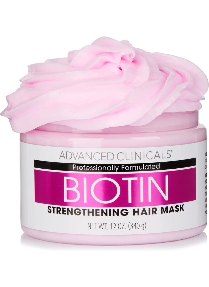 Advanced Clinicals Advanced Clinicals, Biotin, Strengthening Hair Mask, 12 fl oz (340 ml)  - Image 2