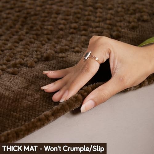 HOKIPO Poly Velvet Thick Sofa Cover Mats for L Shape and 1/2/3 Seater Sofa. Make Your Own Sofa Cover Set, Mat Length 60(D) X 220(L) Cm, Cedar Brown (In-762-Cbr) - Image 3