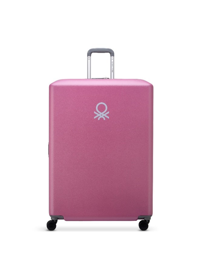 DELSEY United Colors of Benetton Hardside 4-Double Wheel Luggage Trolley Suitcase 82cm Rose - Image 1
