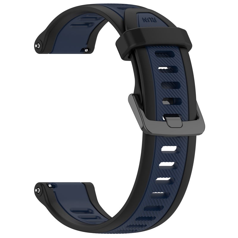 For Xiaomi Watch S1 Active 22Mm Two Color Textured Silicone Watch Band(Midnight Blue+Black) - Image 2