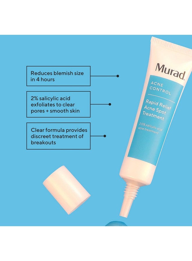Murad Rapid Relief Acne Spot Treatment - Acne Control Max Strength 2% Salicylic Acid Invisible Gel Spot Solution for Fast Acne Relief - Reduces Blemish Size and Redness Within 4 Hours, 0.5 Oz - Image 2