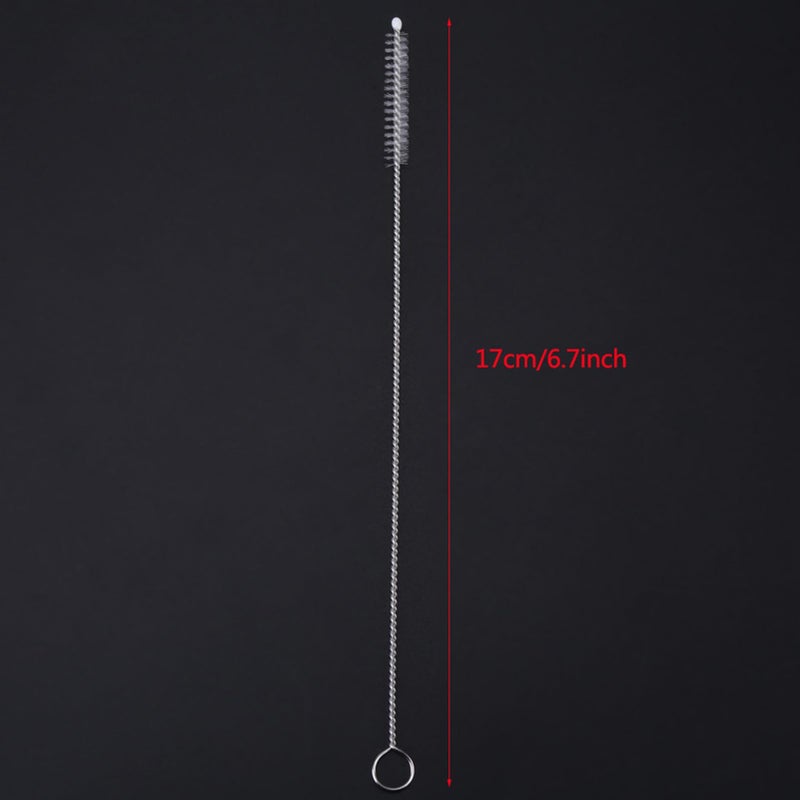 Fdit 20pcs Stainless Steel Baby Milk Feeding Bottle Brush Long Handle Firm Water Cup Straws Bottle Cleaner,360 Degree Rotating - Image 2