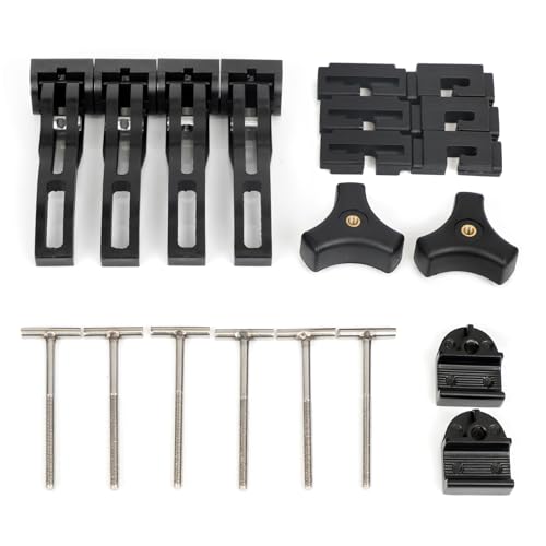 Donpida Tonneau Cover Clamp Rigid Tri-fold Four-fold Carriage Cover Fasteners for Pickup Truck Bed Cover T-Bolts Front Clamps Rear Clamps Accessories Replacement Tonneau Cover Parts Universal - Image 1