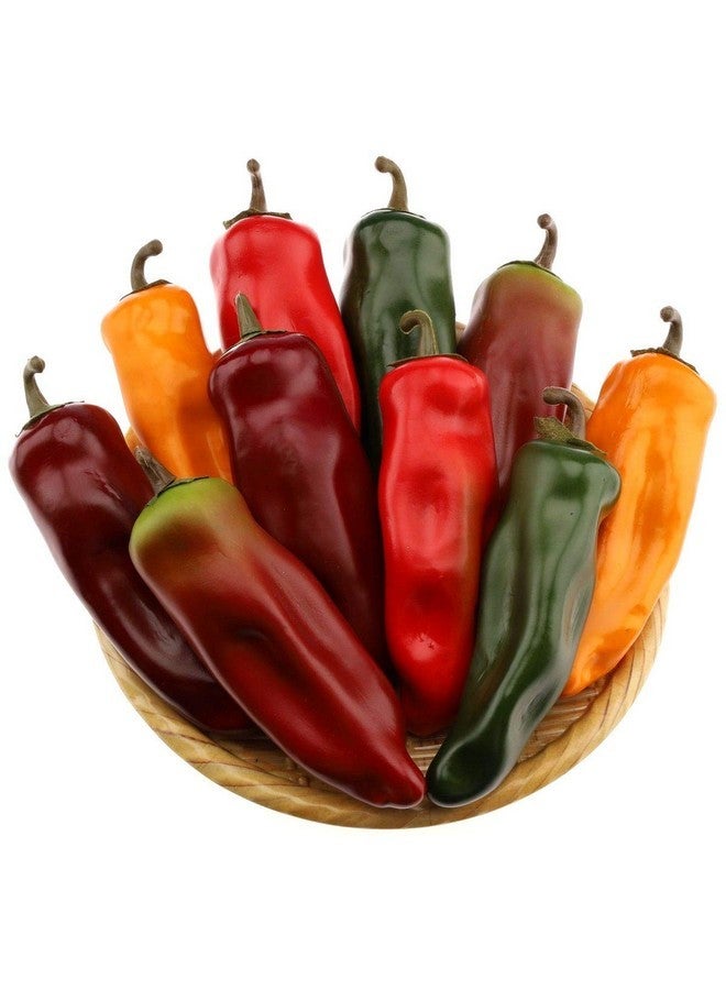 Gresorth 10pcs Artificial Lifelike Chili Fake Pepper Vegetable Decoration Home Kitchen Food Toy Photography Props - Image 3