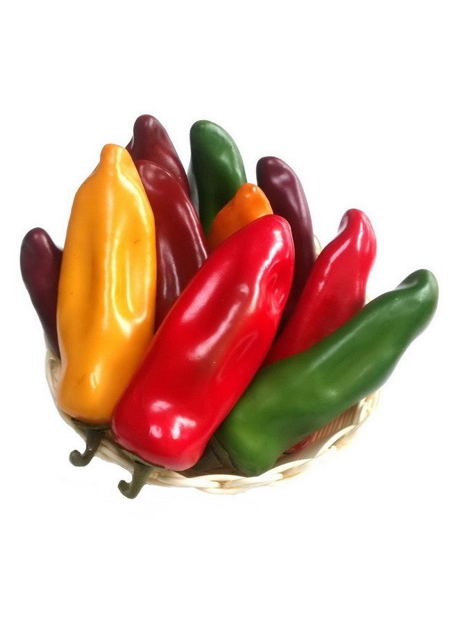 Gresorth 10pcs Artificial Lifelike Chili Fake Pepper Vegetable Decoration Home Kitchen Food Toy Photography Props - Image 1