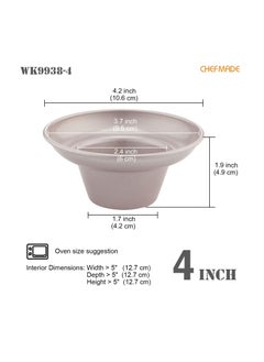 chefmade Muffin Cake Pan Nonstick 4 Inch 4Pcs Cupcake Pan Set  - Image 2