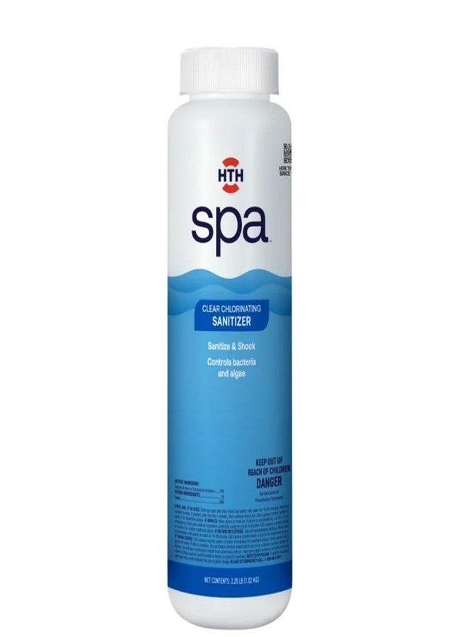 HTH Spa 86134 Clear Chlorinating Sanitizer, Spa & Hot Tub Chemical Controls Bacteria and Algae, 2.25 lbs - Image 1