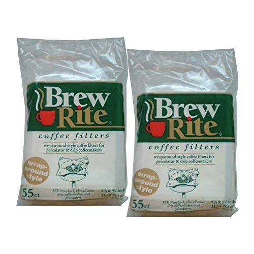 Brew Rite Wrap Around Percolator Coffee Filter 55 Ct Pack of 2