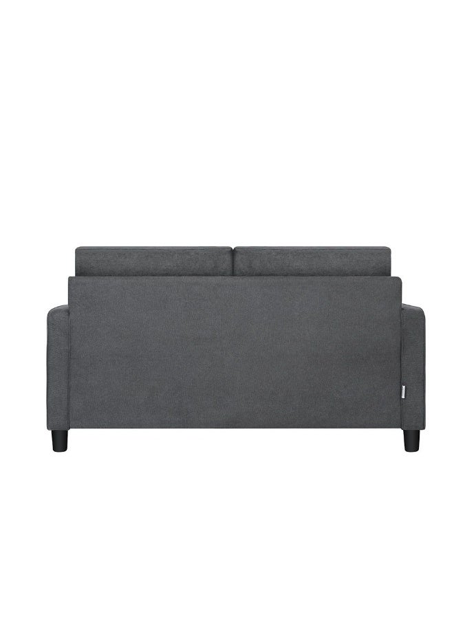DANUBE HOME Vermax 2 Seater Fabric Sofa Contemporary Loveseat with Soft Upholstery, Modern Design for Cozy Living Room Comfort and Durable Relaxation - Dark Blue  - Image 5