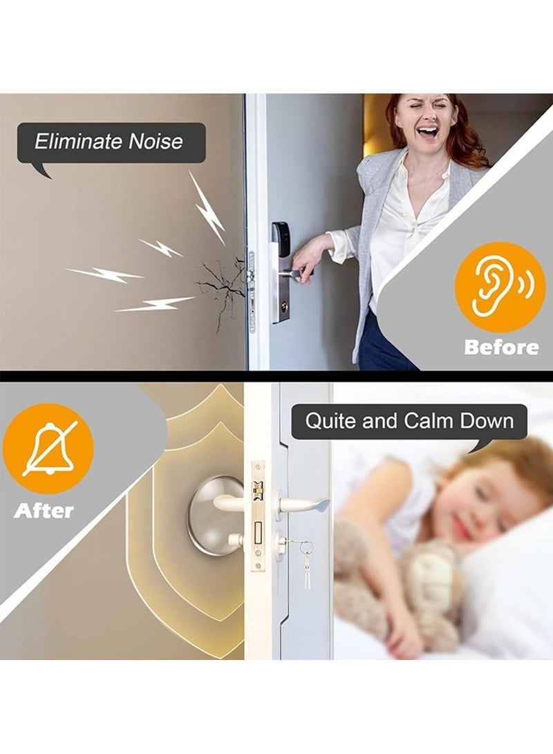 Forest Home 12 Pack Door Handle Wall Protector, Clear Wall Bumper Protector Reusable, Self Adhesive Door Knob Wall Shield to Prevent Noise and Wall Damage (Clear) - Image 3