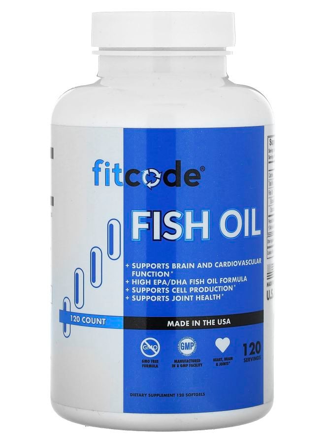 fitcode زيت السمك 120 كبسولة لينة (1000 ملغ لكل كبسولة) - Image 1