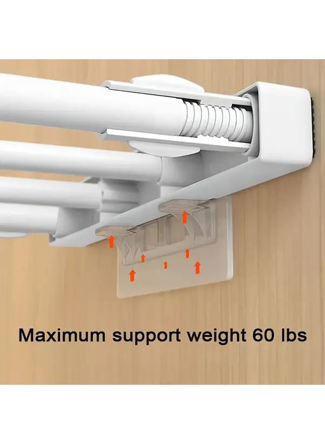 2pcs Transparent No Drill Adhesive Shelf Bracket For Kitchen Cabinet Storage Organizer - Image 5