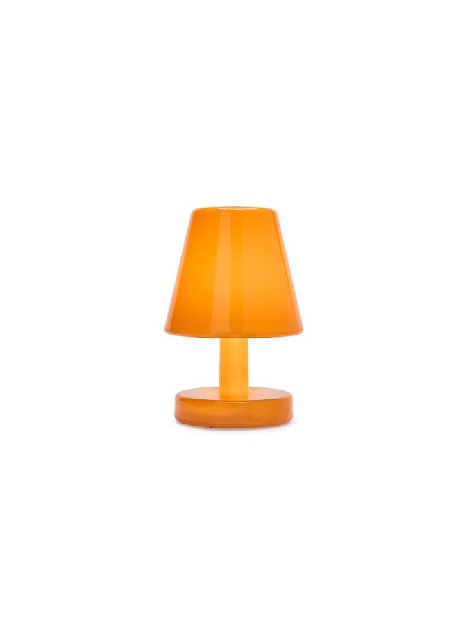Fatboy Edison the Ambiance Rechargeable Table Lamp, Wireless, Indoor Decorative Lamp with 3 Light Settings, Stepless Dimmable Mood Light, Portable Desk & Bedside Lamp, 16.5 x 25.3 cm – Sunny Orange - Image 1