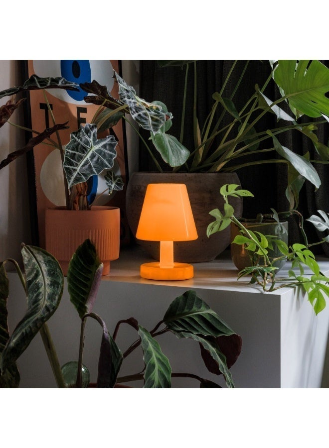 Fatboy Edison the Ambiance Rechargeable Table Lamp, Wireless, Indoor Decorative Lamp with 3 Light Settings, Stepless Dimmable Mood Light, Portable Desk & Bedside Lamp, 16.5 x 25.3 cm – Sunny Orange - Image 4