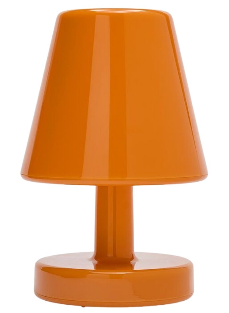 Fatboy Edison the Ambiance Rechargeable Table Lamp, Wireless, Indoor Decorative Lamp with 3 Light Settings, Stepless Dimmable Mood Light, Portable Desk & Bedside Lamp, 16.5 x 25.3 cm – Sunny Orange - Image 1