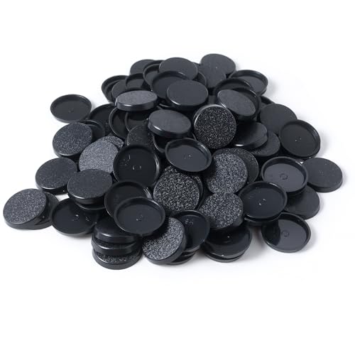 EasyPegs 285mm Textured Plastic Round Bases Wargames Table Top Games 120 Count - Image 1