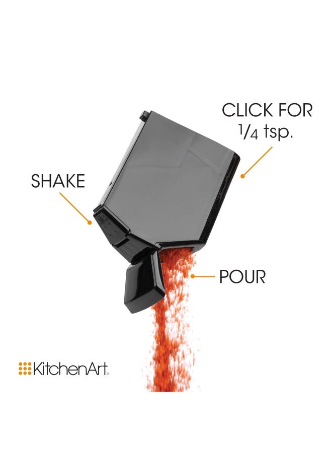 KitchenArt Kitchen Art Spice Rack SelectASpice AutoMeasure Carousel 12 Compartments Black 875 x 875 x 6 inches - Image 4