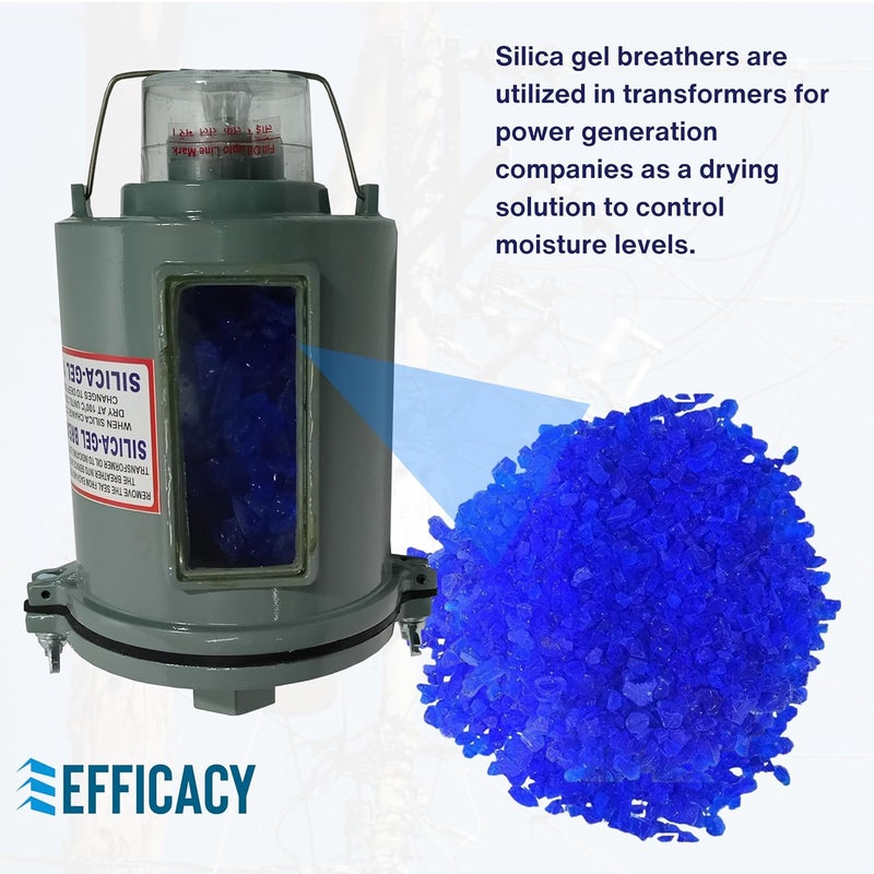 Efficacy Silica Gel Breather Size 1000 gm Transformer Desiccant Breathers Color Dark Blue to Pink Indicated Made of Full Aluminium Body and UV Polycarbonate Window Cup - Image 4