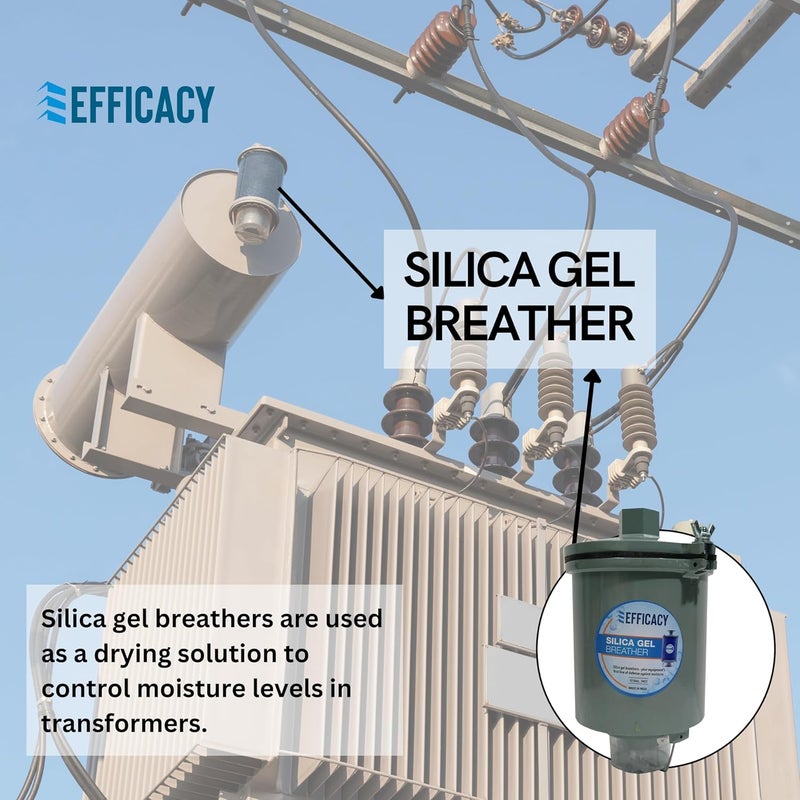 Efficacy Silica Gel Breather Size 1000 gm Transformer Desiccant Breathers Color Dark Blue to Pink Indicated Made of Full Aluminium Body and UV Polycarbonate Window Cup - Image 3