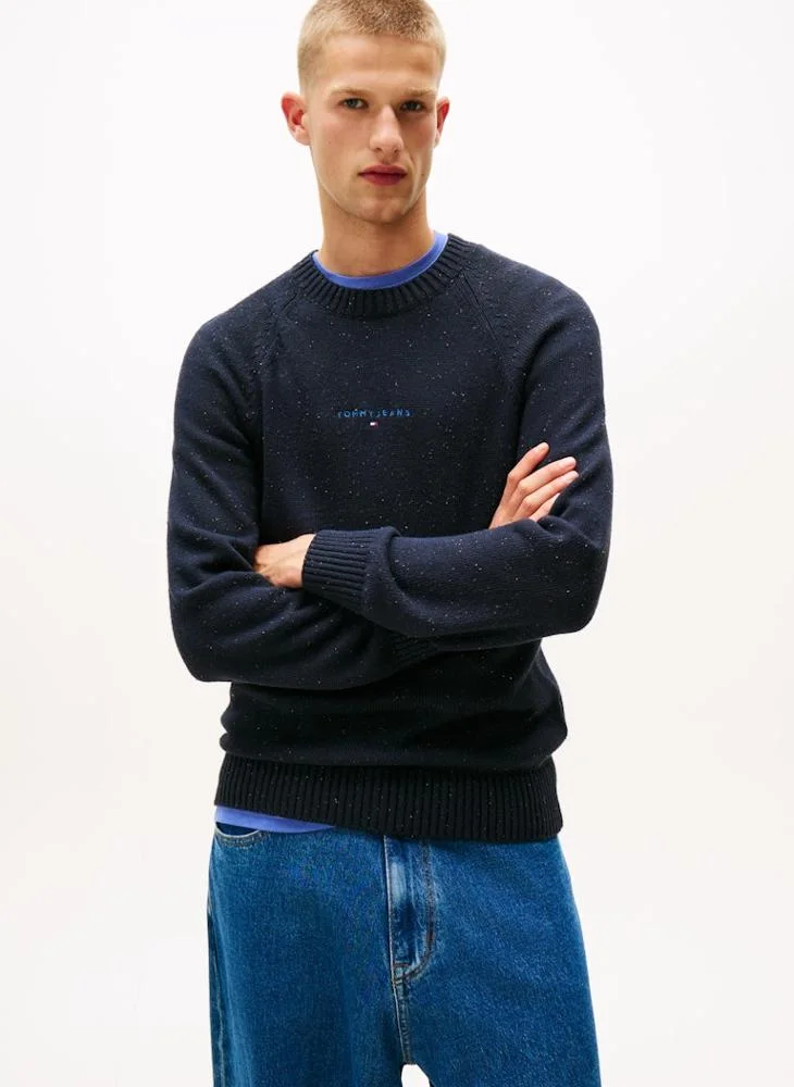 Linear Logo Raglan Sleeve Slim Jumper