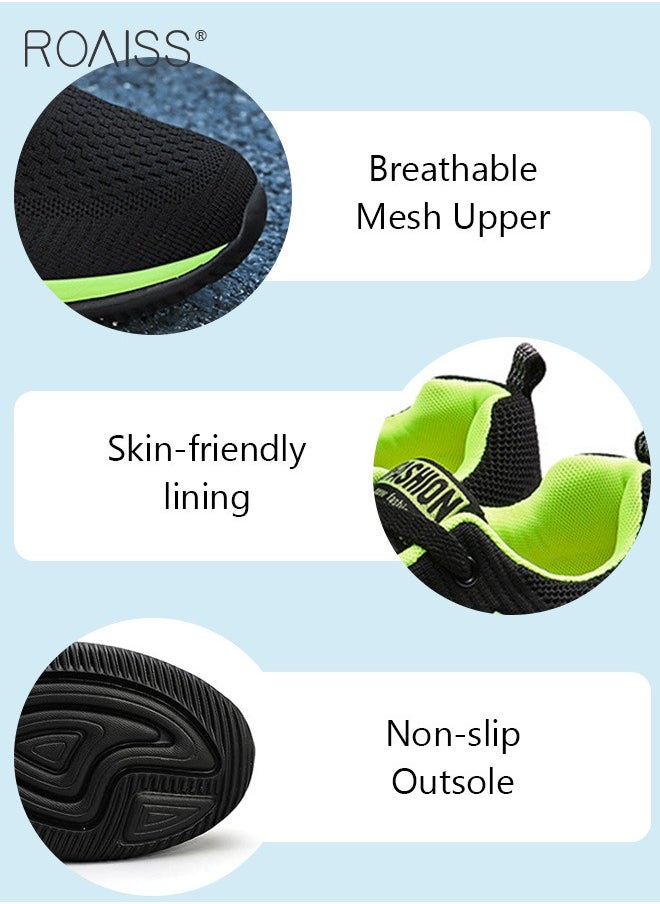 roaiss - Men Running Shoes Mesh Outdoor Lace-Up Men Sneaker Walking Shoes Ultra Lightweight Breathable Anti-Slip Casual Shoes Men Athletic Running Shoes Colorblock Sneakers - Image 1